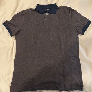 Banana Republic Blue and Brown Polo Shirt Classic Design